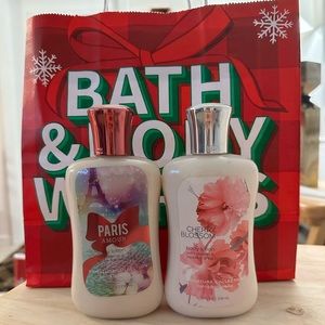 Bath & Body Works "Paris Amour" & “Cherry Blossom” Body Lotion Set